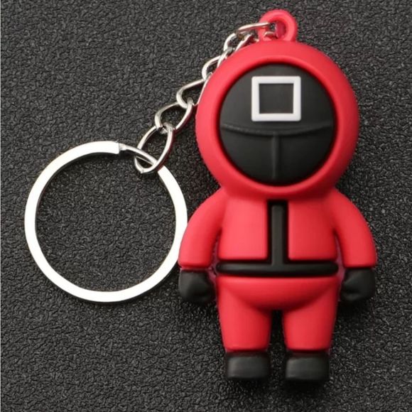 Squid keychain, squid silicone 3D game pendant - Picture 1 of 1